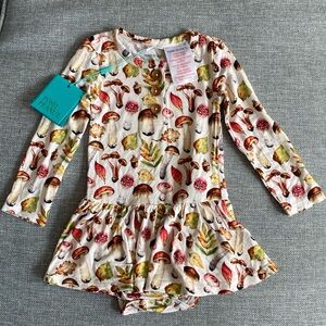 Posh Peanut Alba long sleeve Skirted bodysuit NWT